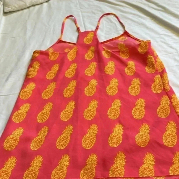 J.Crew Factory Hot Pink Racerback Pineapple Tank - Picture 6 of 6